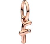 2023 New 925 Silver Plated Rose Gold Letter a-z Script Alphabet Dangle Charm Fit Pan Bracelet DIY Romantic Jewelry Gift