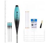 3PCS Composite Nano Luminous Float Body Foot+3PCS Tubes+1 Bag Hooks+1 Float Rest No Tail No CR425 Battery Fishing Tackle Tools