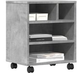 vidaXL Soporte para impresora con ruedas 41x32x48 cm mesa de impresora Color Blanco,  Gris hormigón,  Gris sonoma y mas