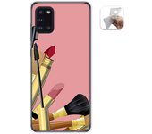 Tumundosmartphone Funda Gel Tpu para Samsung Galaxy A31 diseño Brochas Dibujos