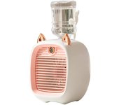 Ventilador Eléctrico De Oreja De Gato, Ventilador De Aire Acondicionado, Ventilador De Niebla De Agua Pulverizada USB, Mini Humidificador, Enfriador De Escritorio, Oscilación De Aire Ajustable
