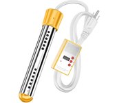 Calentador de agua por inmersión de 3000W, ventilador de Agua portátil Eléctrico with 304 S, ventilador de Cubo with termómetro Calienta hasta 5 galones De-Manos, Envío rápiamente minutos, para piscina inflable, cubo de Agua climatizada