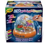 Esfera Luminosa. Crea increibles escenas de dos dimensiones qe se iluminan y giran. Incluye  rotuladores .21,5x26x26 Cm (Crayola 25-5985)