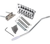 Electric Guitar Bridge Tremolo System Set Chrome with 6mm whammy Bar Compatible for 6 String Strat Guitar Tailpiece Replacement