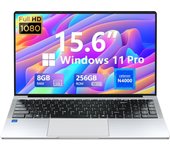 Portátil VANWIN de 15,6 pulgadas, Procesador Intel Celeron n4000, 1920x1080 IPS, 8GB RAM 256GB SSD, Windows11 Pro, WiFi5, Bluetooth 4,2, Teclado retroiluminado, Type-C, HDMI, USB 3,0*2, 160 ° DE SUSPENSIÓN/activación, 1,55 KG, con teclado en Español.