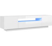 vidaXL Mueble de TV con luces LED 160x35x40 cm, Mueble de Salon, Mueble TV, Mueble TV salon, Mesa de TV, Mueble tele