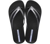 Chanclas de agua mujer IPANEMA 82840AG720 ESCLAVA BEACH DOBLE TIRA BLACK/SILVER 35830 25V