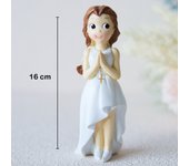 Figura de tarta para comunión de niña, Figura de comunión para tarta para comunión de niña, Porcelana, 8 modelos diferentes, regalo para comunión de niña, regalos originales, figuras decorativas,  Regalantes.com