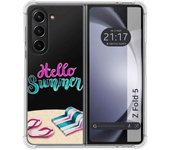 Funda Silicona Transparente para Samsung Galaxy Z Fold 5 5G diseño Summer Dibujos