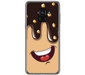Tumundosmartphone Funda Gel Tpu para Samsung Galaxy A8 (2018) Diseño Helado Chocolate Dibujos