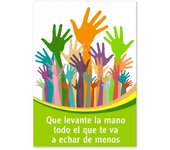 Tarjeta despedida manos quien te va a echar de menos 20x30cm Antracita Raíz Regalos Regalos para Profes Tarjetas Inicio Para eventos Despedidas Tarjeta Despedida LO MÁS VENDIDO   Antracita