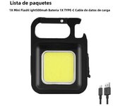 Mini LED Portable Keychain Flashlight Multifunction COB Work Light USB Rechargeable Strong Magnet Outdoor Camping Lantern