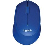 Logitech m330 silent plus raton inalambrico 1000dpi - silencioso - 3 botones - uso diestro - color azul
