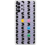 Funda compatible con Samsung Galaxy A32 5G - Patron Comecocos Negros Clear