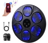 Máquina de boxeo musical para adultos y niños, entrenador de boxeo inteligente con Bluetooth y guantes de boxeo, máquina de boxeo de montaje en pared con LED, equipo de entrenamiento de boxeo para el hogar, la oficina y el gimnasio (más nuevo)