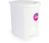 Plastiken Nature - Cubo de Basura Pequeño 7L con Pedal para Baño. Blanco