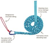 Extra Strong Bike Bungee Cuerda de remolque Cable de remolque de servicio pesado con mosquetón Van Bicicleta de montaña Cuerda de Rally para padres e hijos Correa de tracción de fuerza de ciclismo