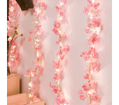 1PC LED Cherry Blossom String Lights Artificial Flower Vines Fairy Garland Lights For Bedroom Wedding Party Christmas Decoration