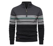 2024 Nuevo Otoño e Invierno Moda Tamaño europeo Cuello alto Suéter para hombre Media cremallera Tejido Ropa de hombre versátil de alta calidad