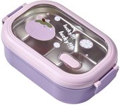 Caja de almuerzo Bento, caja de almuerzo térmica resistente, acero inoxidable, seguro, portátil para oficina (púrpura)