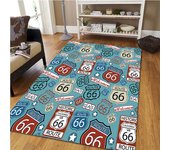 Vintage Classic Motorcycle Garage 3D Printed Carpet Living Room Retro Race Car Large Rug Home Decor Bedroom Non-Slip Floor Mat