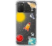 Tumundosmartphone Funda Silicona Antigolpes para Xiaomi POCO M3 / Redmi 9T diseño Espacio Dibujos