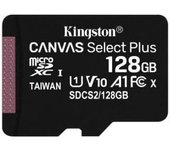 Tarjeta de memoria kingston canvas select plus 128gb microsd xc/ clase 10/ 100mbs