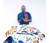 Super Star Soccer Player Mbappe Stickers, Vinyl Laptop Bottle Stickers for Aldults Boys Girls Teens Football Souvenir Mbappe