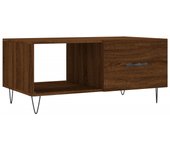 vidaXL Mesa de centro madera contrachapada 90x50x40 cm Blanco, Negro, Blanco brillante Mesita de Salón o Comedor o Auxiliar Mesa de Café Meuble Salón