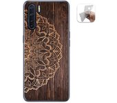 Tumundosmartphone Funda Gel Tpu para Oppo A91 diseño Madera 06 Dibujos