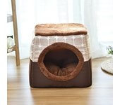 Warm Pet Dog Cat Bed Soft Nest Dual Use Cat Sleeping Bed Pad Winter Warm Pet Cozy Beds Kennel For Small Dogs Cats Puppy
