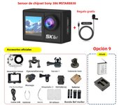 5K Action Camera 4K60FPS Dual IPS Touch LCD DVR EIS 170° 30M Waterproof 5X Zoom Sport Camera With Wireless Mic&Remote Control