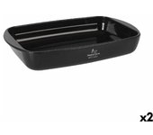 Fuente para Horno Santa Clara Vidrio de Borosilicato Rectangular 33 x 20 x 13 cm (2 Unidades)
