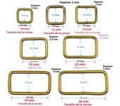 10 Pcs/Pack Wire Formed Metal D-Ring Rectangle Loops Tri-Glide Slider Adjuster Non-Welded Belt Strap Buckle