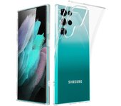 Funda para Samsung Galaxy S22 Ultra (5G) Carcasa Gel TPU Silicona Transparente GTR + Protector Pantalla Cristal Templado Movilear