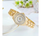 Reloj para mujer con estrellas y piedras brillantes, movimiento de cuarzo, un reloj de lujo para la mujer