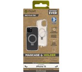 Funda muvit recycletek magsafe + soporte para iphone 15 transparente