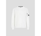 C.P. Company Diagonal Raised Fleece Crew Neck Sweatshirt Gauze White