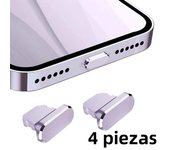 4pcs Metal Anti Dust Plugs Charger Dock Plug for Apple IPhone 14 13 12 11 Pro Max IPad AirPods Apple Series IOS Port Cap Covers