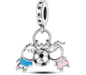 Pink Silver Plated Butterfly Flower Cat Girl Ballerina Shoe Charm Beads Fit Bracelet Necklace Pendant DIY Jewelry Making
