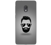 Tumundosmartphone Funda Gel Tpu para Alcatel 1C 2019 diseño Barba Dibujos