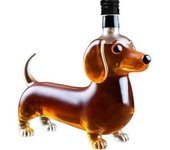 Botella de whisky con diseño de perro salchicha, divertida botella de whisky con forma de perro salchicha, decantador de whisky con forma de animal, regalo para mamá, bar, hogar, oficina, decoración