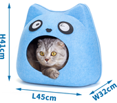 LILI HOME Casitas para Mascotas - Terciopelo Estampado y Fieltro Materiales de primera calidad que garantizan durabilidad y confort. Ideal para mascotas de diferentes tamaños y preferencias. Brindar comodidad y estilo a tus compañeros peludos.