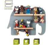 Estantería infantil de madera elefante Toniebox figuras estantería de pared Tonies Estantería infantil de madera elefante Toniebox figuras estantería de pared Tonies