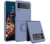 Luxury Ring Stand Magnetic Phone Case for Samsung Galaxy Z Flip 5 4 Flip 3 Bracket Skin Feel Silicone Cover for Samsung Z Flip6