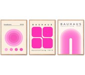 Set de 3 cuadros calidad premium con marco de madera - 30x40 cm o 50x70 cm - POSTER LAB