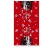 Toalla de cocina navideña con estampado de Letreros de árbol de Navidad