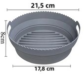 Round Air Fryer Accessories Set Silicone Airfryer Basket Mold Liner Reusable Oven Grill Baking Rack Pizza Cake Pan Tray
