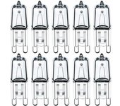 Bombillas halógenas G9 de 45 W, cápsulas transparentes, G9, 230 V, luz blanca cálida, regulables, paquete de 10