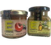 ESENCIA ANDALUSÍ GOURMET Pack Paté Casero de Aceitunas con Extra de Aceite de Oliva Virgen Extra y Paté Casero de Aceituna Negra y Tomate Tapenade 110gr Artesana Sin Aditivos Ni Colorantes